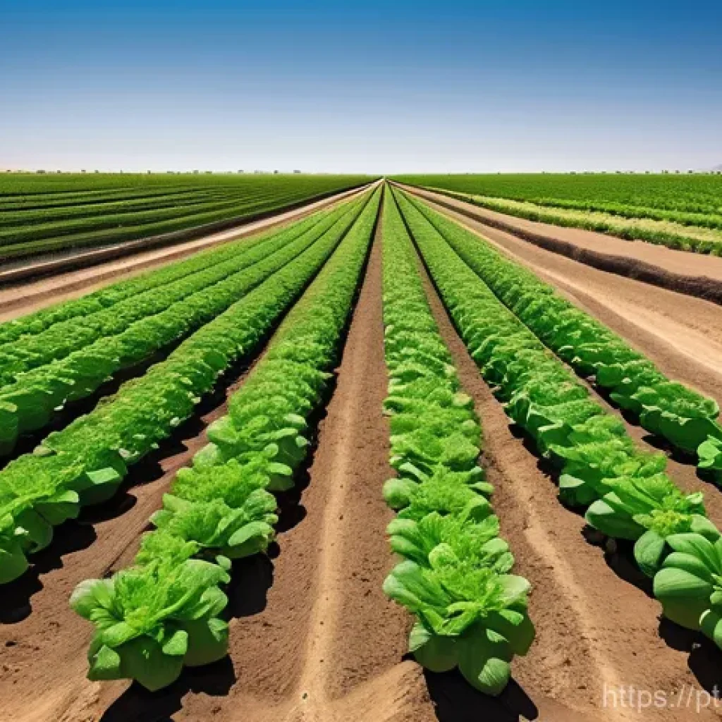 이스라엘의 주요 농업 지역 - **Prompt 1: The Desert Blooms with Drip Irrigation**
    A vibrant, eye-level photo-realistic image ...