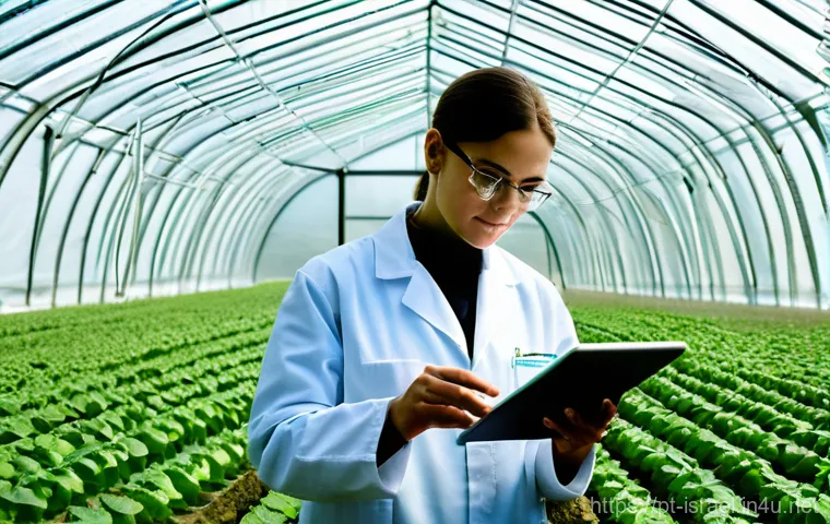 이스라엘의 주요 농업 지역 - **Prompt 1: The Desert Blooms with Drip Irrigation**
    A vibrant, eye-level photo-realistic image ...