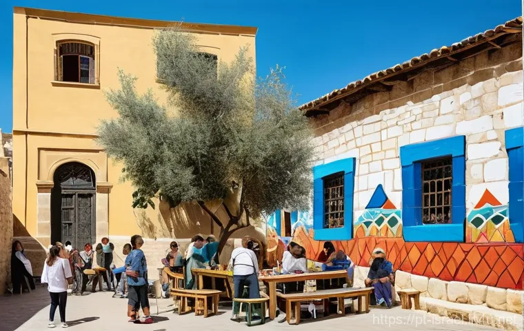 이스라엘에서의 예술 치료 프로그램 - **Prompt:** A serene and minimalist pottery workshop located in a quiet, modern Israeli building. An...