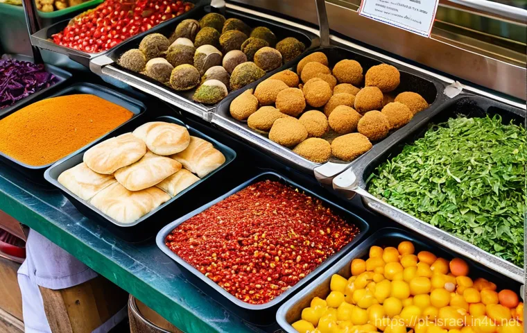 이스라엘의 유명 전통 시장에서의 쇼핑 - **Prompt:** An enchanting evening scene at Tel Aviv's Shuk HaCarmel market, transformed into a livel...