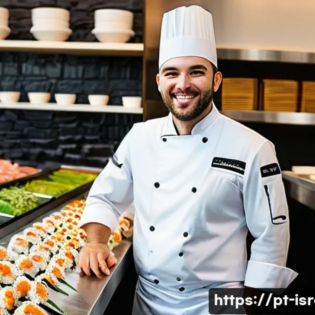 이스라엘에서 경험하는 쿠셔 요리 - **Prompt:** A vibrant, modern kosher restaurant in Tel Aviv, with large windows overlooking a bustli...