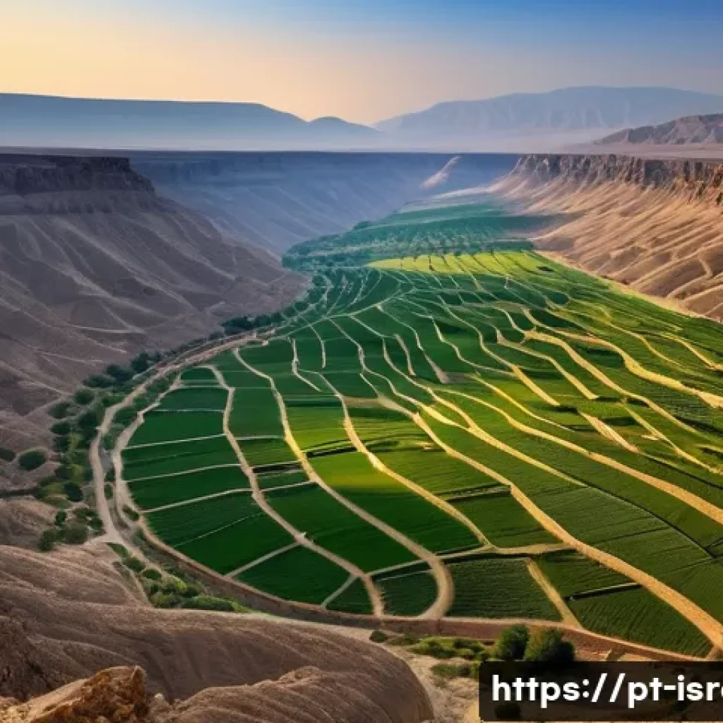 이스라엘 요르단계곡 여행 - **"Ancient Echoes of the Jordan Valley"**: A majestic, wide-angle shot capturing the historical dept...