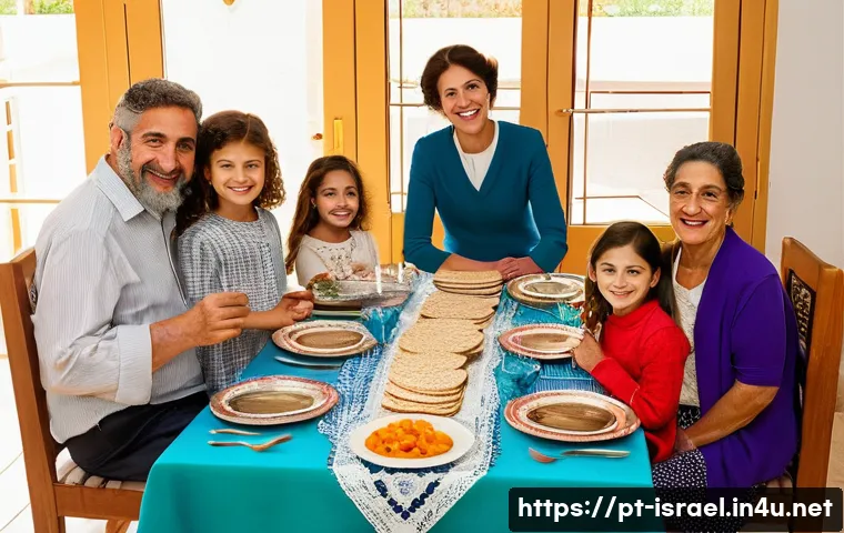 이스라엘의 유대인 디아스포라와 연결 - **Prompt:** "A vibrant, multi-generational Jewish family from Portugal, dressed in modest, celebrato...