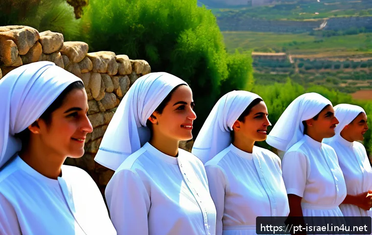 이스라엘 소수민족  드루즈족 - A detailed and vibrant scene of a Druze mountain village in Northern Israel during a cultural festiv...
